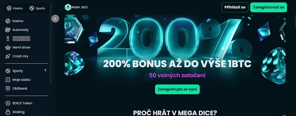Megadice Nejlepší online casino